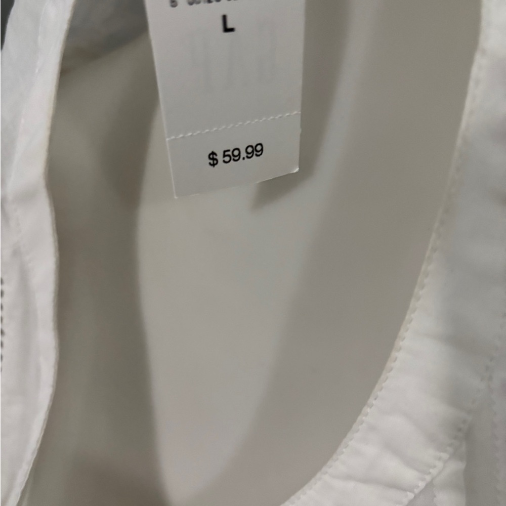 White Ruffled Sleeveless Pintuck Top - Picture 4 of 4